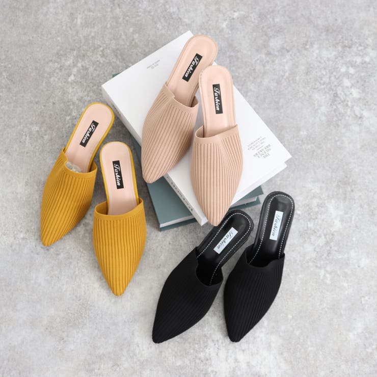 イエロー | ミュールパンプスサンダル レディース 春 | SUNSHINE CLOSET