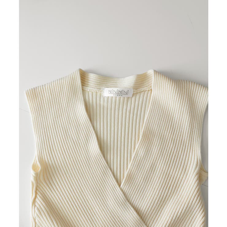 Vネックリブニットトップス サマーニット | SUNSHINE CLOSET | 詳細画像20 