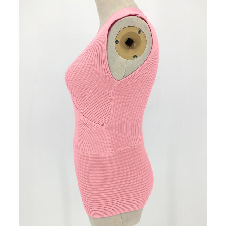 Vネックリブニットトップス サマーニット | SUNSHINE CLOSET | 詳細画像27 