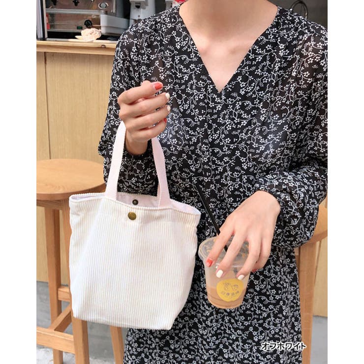 オフホワイト | コーデュロイ ミニトートバッグ レディース | SUNSHINE CLOSET