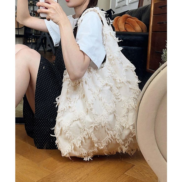 フリンジトートバッグ折りたたみエコバッグ | SUNSHINE CLOSET | 詳細画像10 
