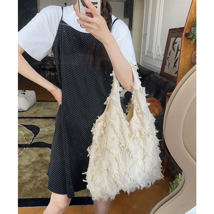 フリンジトートバッグ折りたたみエコバッグ | SUNSHINE CLOSET | 詳細画像5 