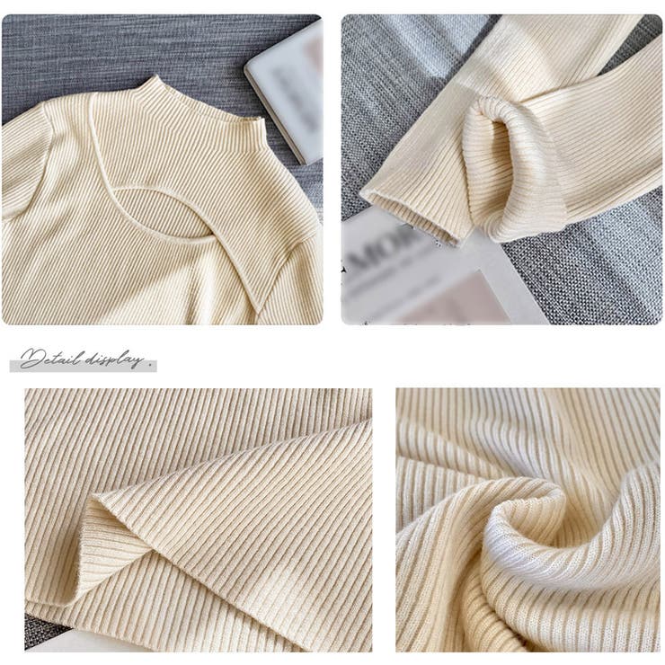 ニットトップス 胸開き プチハイネック | SUNSHINE CLOSET | 詳細画像15 