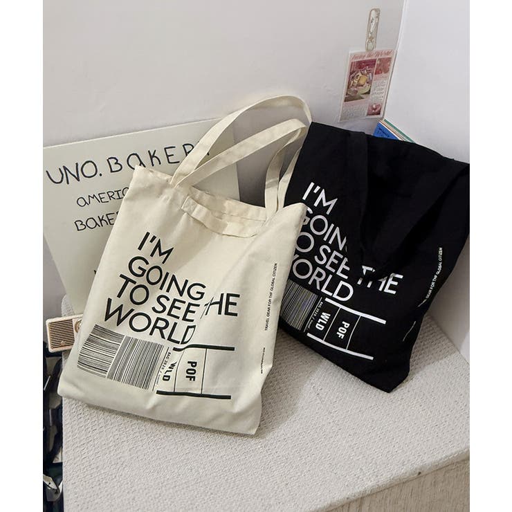 英字ロゴトートバッグa4縦型バッグ帆布鞄 | SUNSHINE CLOSET | 詳細画像14 