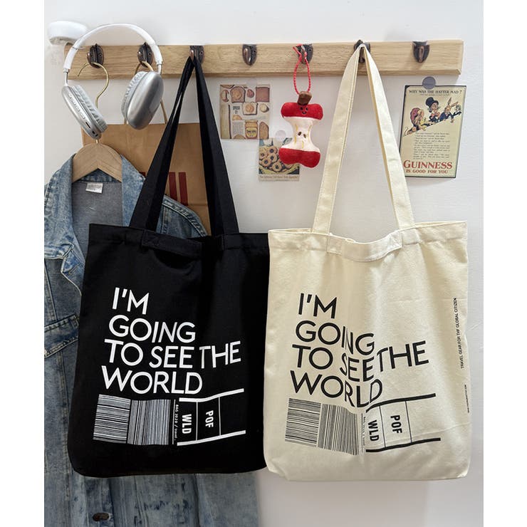 英字ロゴトートバッグa4縦型バッグ帆布鞄 | SUNSHINE CLOSET | 詳細画像15 