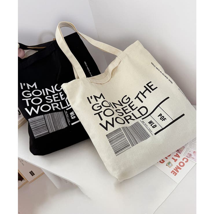 英字ロゴトートバッグa4縦型バッグ帆布鞄 | SUNSHINE CLOSET | 詳細画像16 