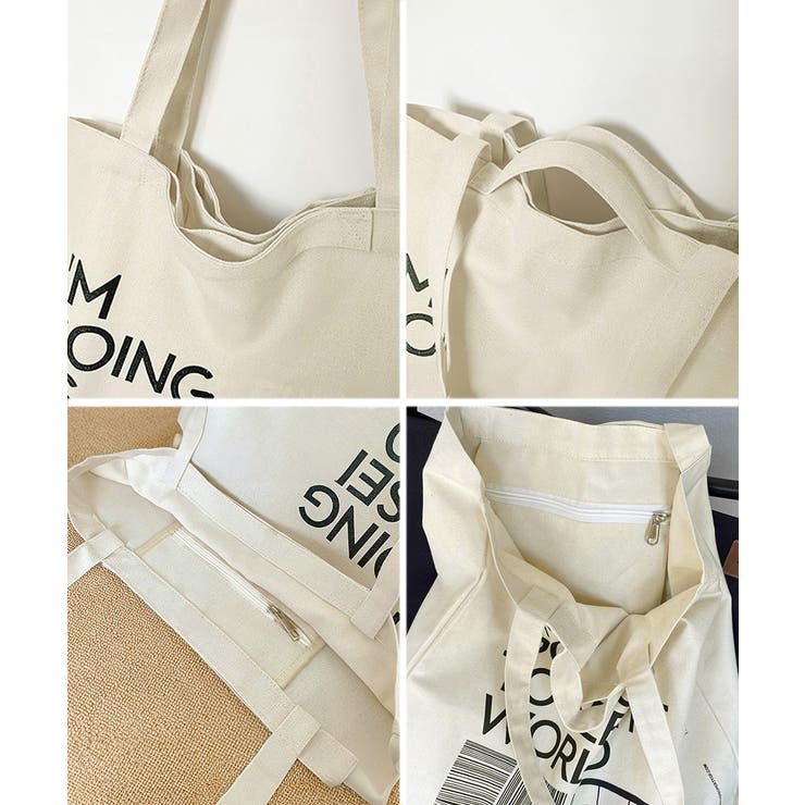 英字ロゴトートバッグa4縦型バッグ帆布鞄 | SUNSHINE CLOSET | 詳細画像19 