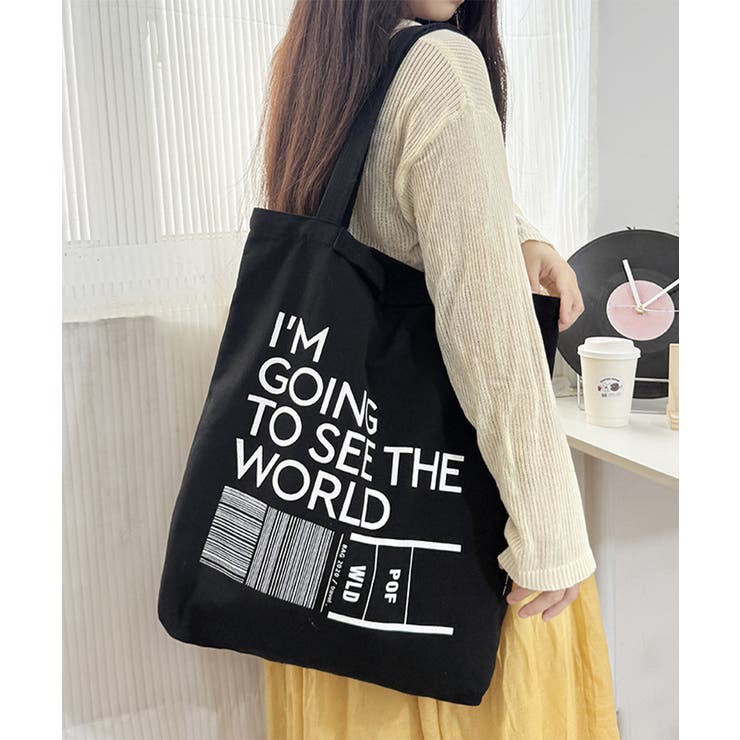 英字ロゴトートバッグa4縦型バッグ帆布鞄 | SUNSHINE CLOSET | 詳細画像7 