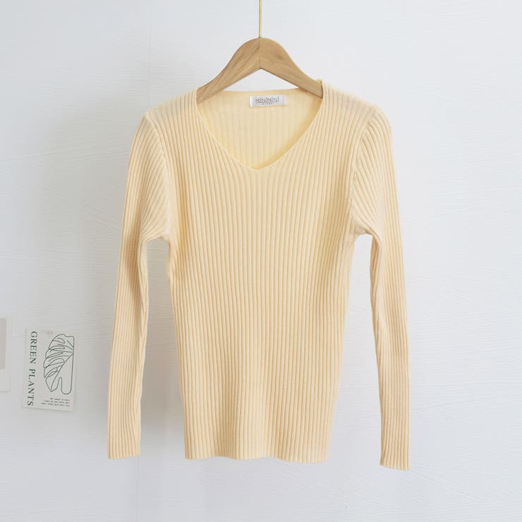 タイト リブニット vネック きれいめ | SUNSHINE CLOSET | 詳細画像19