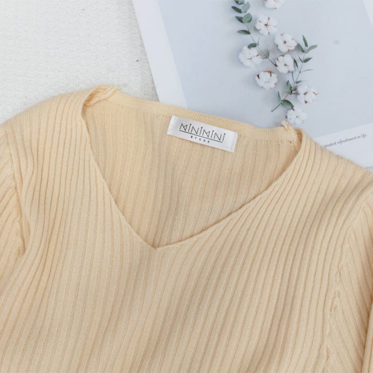 タイト リブニット vネック きれいめ | SUNSHINE CLOSET | 詳細画像21
