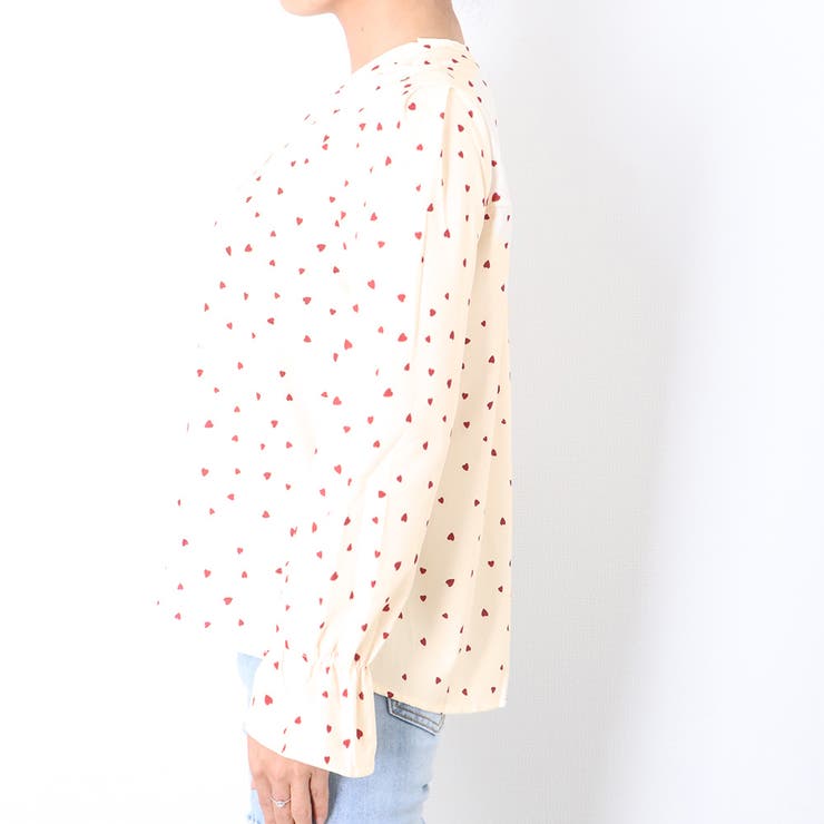 ハート柄 シャツブラウス レディースVネック | SUNSHINE CLOSET | 詳細画像15 