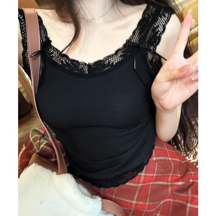 レースタンクトップ リブインナー 薄手 | SUNSHINE CLOSET | 詳細画像2 