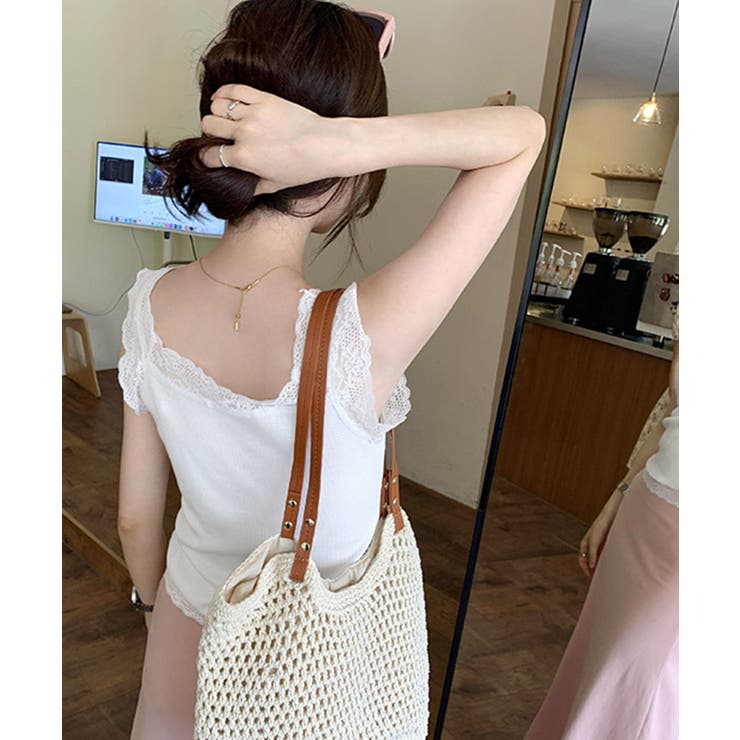 レースタンクトップ リブインナー 薄手 | SUNSHINE CLOSET | 詳細画像5 