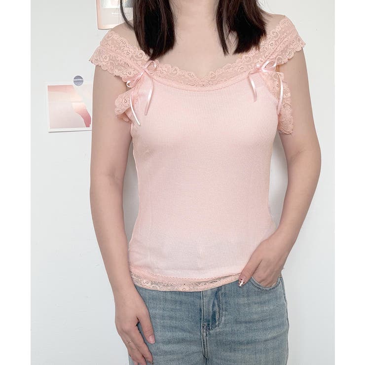 レースタンクトップ リブインナー 薄手 | SUNSHINE CLOSET | 詳細画像9 