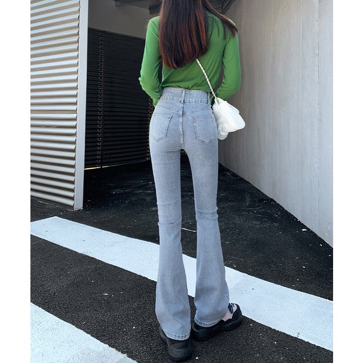 セミフレアデニムパンツ 美脚おしゃれ | SUNSHINE CLOSET | 詳細画像10 