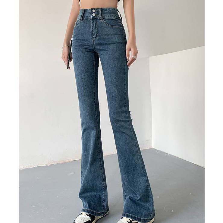 セミフレアデニムパンツ 美脚おしゃれ | SUNSHINE CLOSET | 詳細画像6 