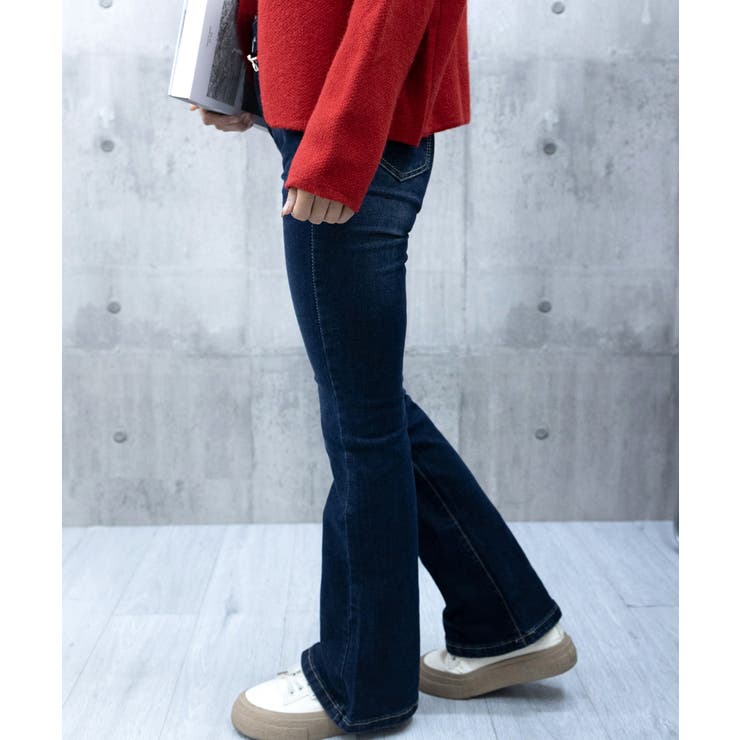 セミフレアデニムパンツ レディース 美脚 | SUNSHINE CLOSET | 詳細画像10 