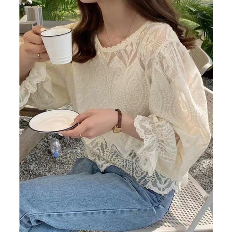 レース透かし袖ボリュームブラウス 春夏 | SUNSHINE CLOSET | 詳細画像6 