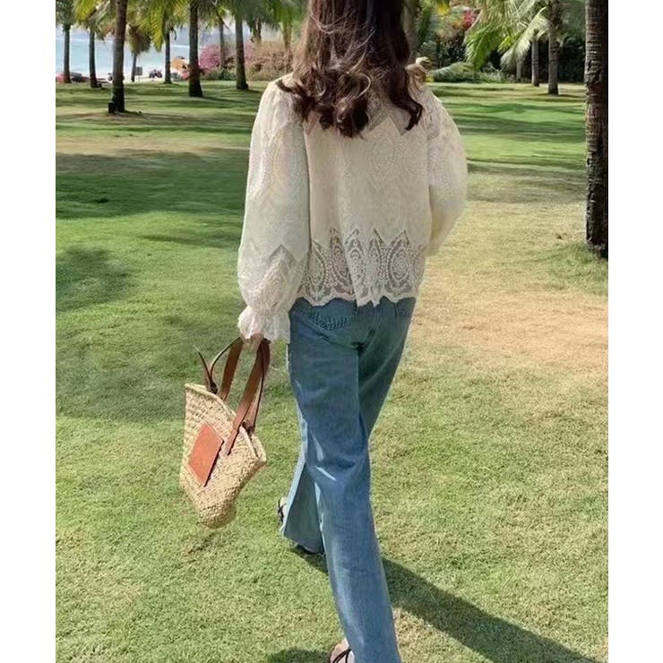 レース透かし袖ボリュームブラウス 春夏 | SUNSHINE CLOSET | 詳細画像8 