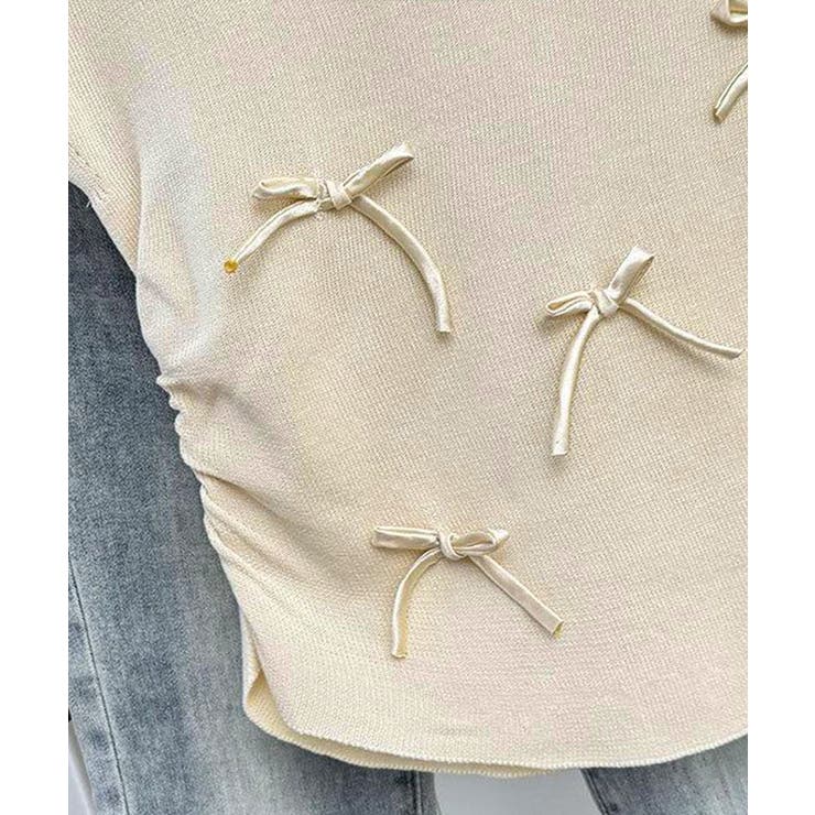 リボン付きリブニット プチハイネック夏服 | SUNSHINE CLOSET | 詳細画像18 