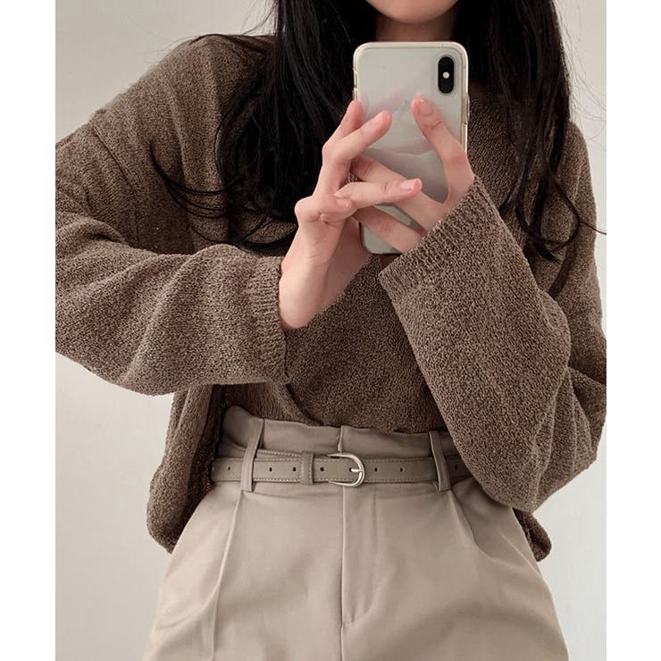 透け感ニットトップス Vネック 長袖春服 | SUNSHINE CLOSET | 詳細画像12 