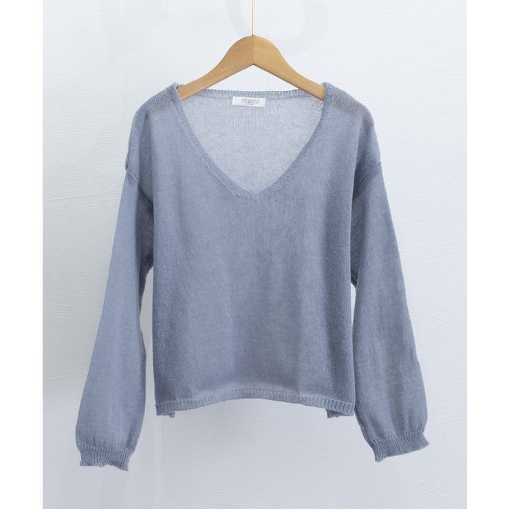 透け感ニットトップス Vネック 長袖春服 | SUNSHINE CLOSET | 詳細画像18 