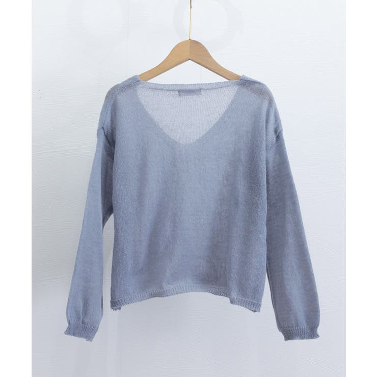 透け感ニットトップス Vネック 長袖春服 | SUNSHINE CLOSET | 詳細画像19 