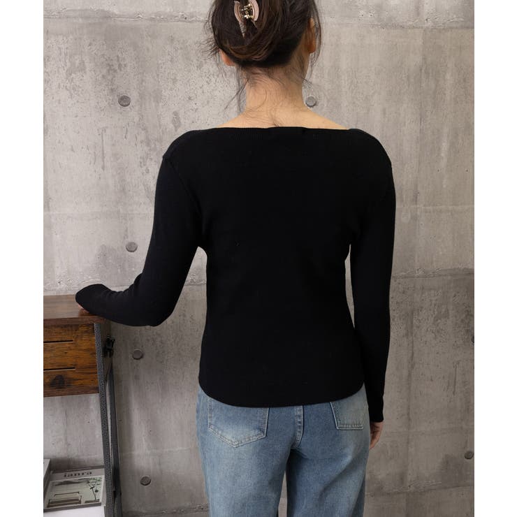 ニットトップス レディース Vネック長袖 | SUNSHINE CLOSET | 詳細画像14 