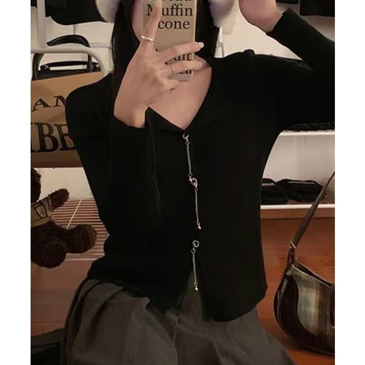 ニットトップス レディース Vネック長袖 | SUNSHINE CLOSET | 詳細画像5 