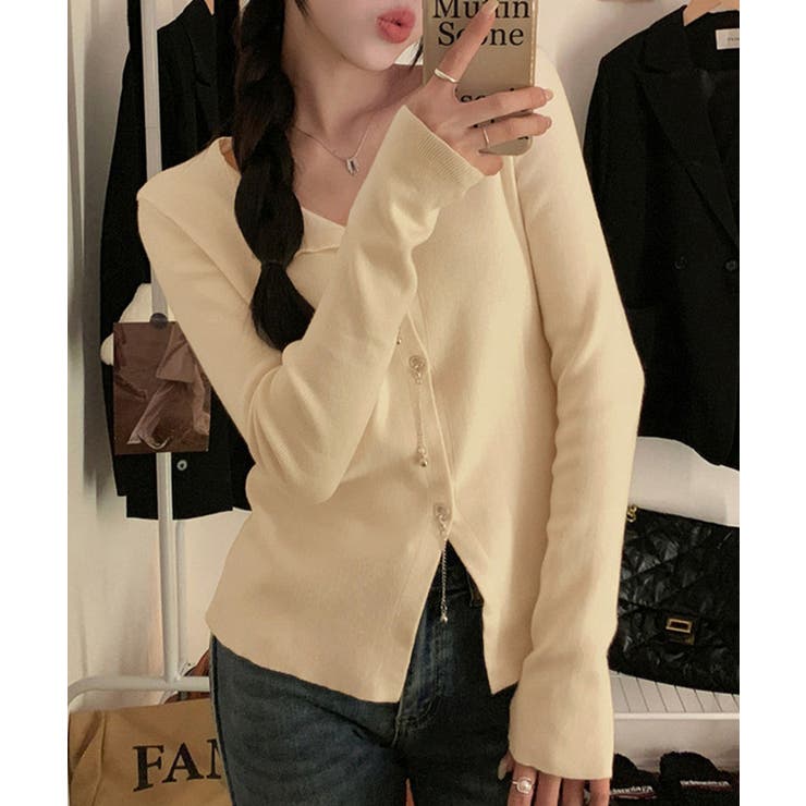 ニットトップス レディース Vネック長袖 | SUNSHINE CLOSET | 詳細画像6 