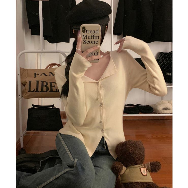 ニットトップス レディース Vネック長袖 | SUNSHINE CLOSET | 詳細画像8 