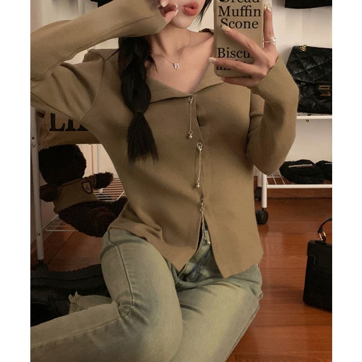 ニットトップス レディース Vネック長袖 | SUNSHINE CLOSET | 詳細画像9 