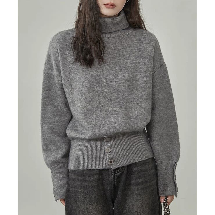 タートルネックリブニット トップス秋冬服 | SUNSHINE CLOSET | 詳細画像10 