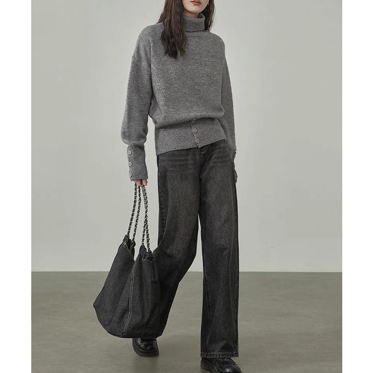 タートルネックリブニット トップス秋冬服 | SUNSHINE CLOSET | 詳細画像14 