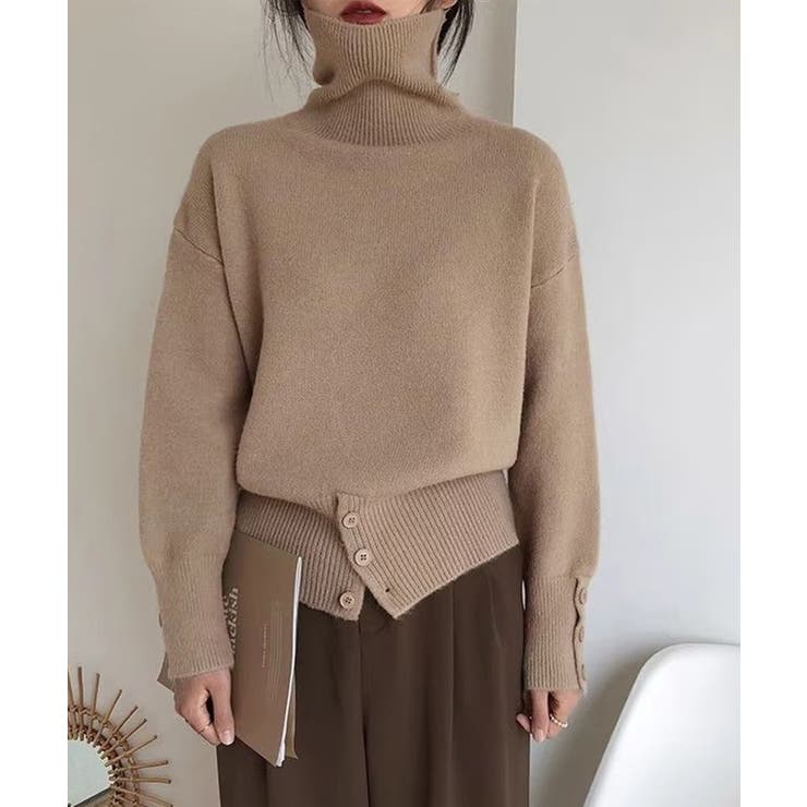 タートルネックリブニット トップス秋冬服 | SUNSHINE CLOSET | 詳細画像2 