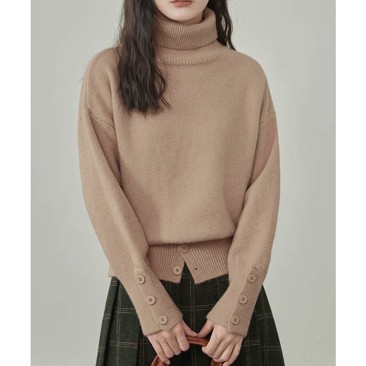 タートルネックリブニット トップス秋冬服 | SUNSHINE CLOSET | 詳細画像3 