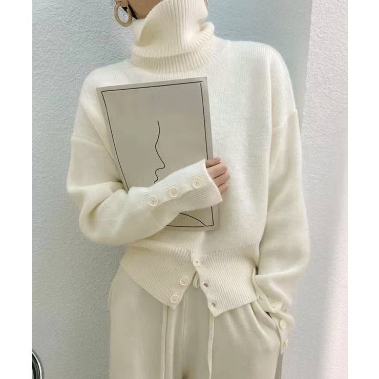 タートルネックリブニット トップス秋冬服 | SUNSHINE CLOSET | 詳細画像7 
