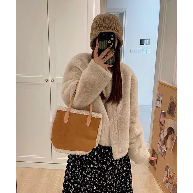 ファージャケット ふわふわ パールボタン | SUNSHINE CLOSET | 詳細画像5 