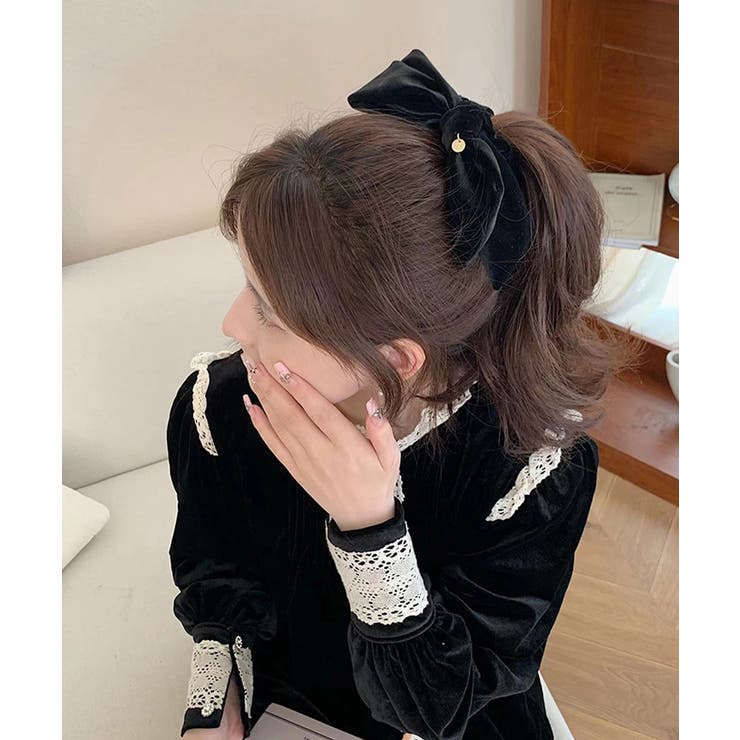 リボン付きシュシュ ヘアゴム 韓国風 | SUNSHINE CLOSET | 詳細画像9 