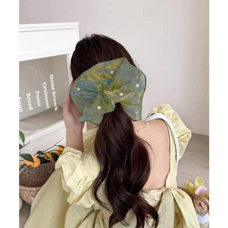 パールシュシュ きれいめ上品 大ぶりシアーシュシュ大きめ | SUNSHINE CLOSET | 詳細画像6 