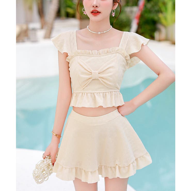 swimwear/フリルタンク+ティアードミニ/3点セット 楽天市場】ティアード フリル（水着｜レディースファッション