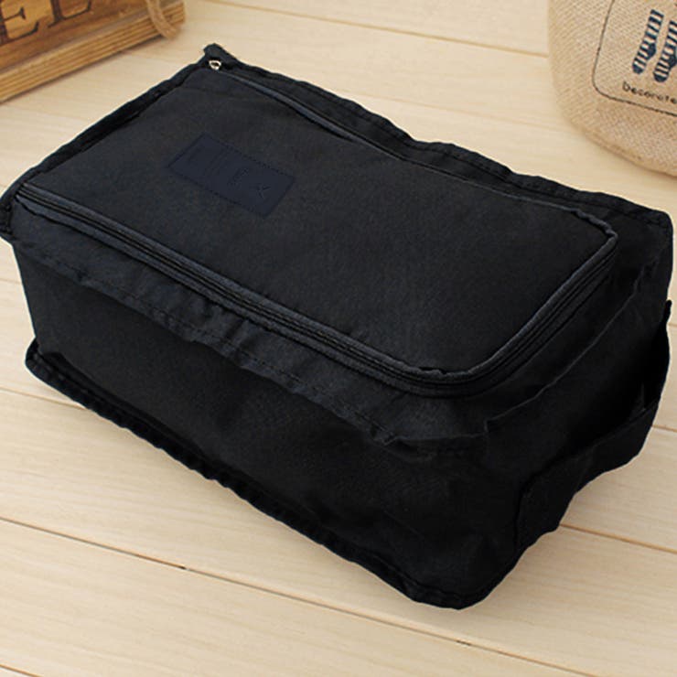 ブラック | シューズポーチ 持ち運び トラベルグッズ | SUNSHINE CLOSET