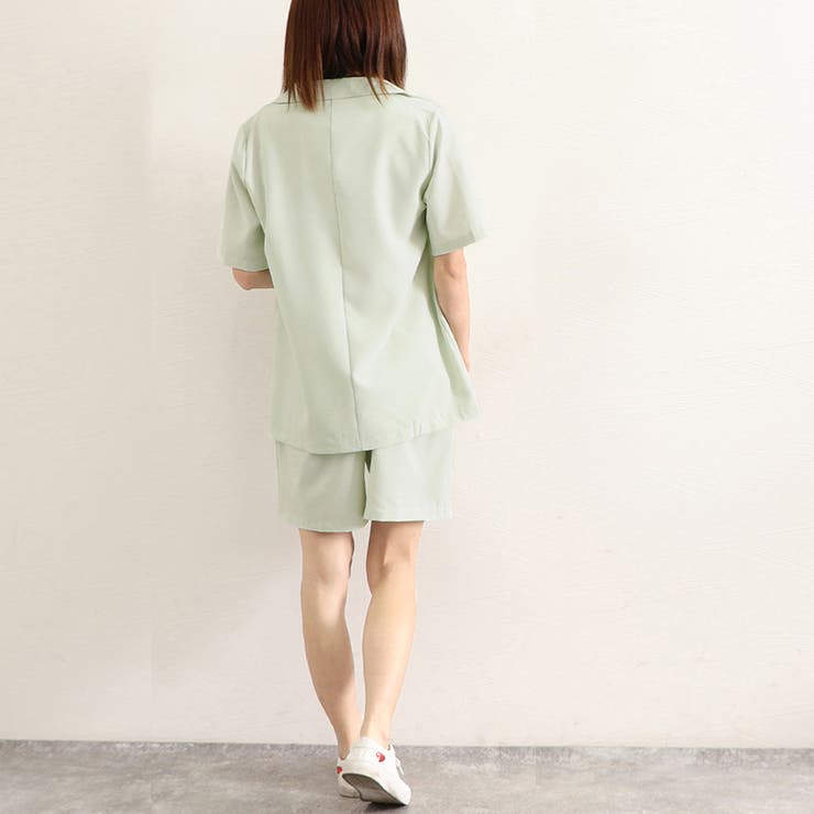半袖ジャケット ショートパンツ セット夏[品番:AGCW0004419 半袖ジャケット ショートパンツ セット夏[品番:AGCW0004419