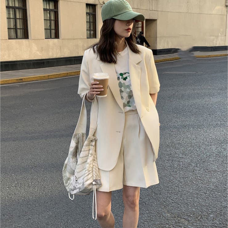 半袖ジャケット ショートパンツ セット夏 | SUNSHINE CLOSET | 詳細画像6 