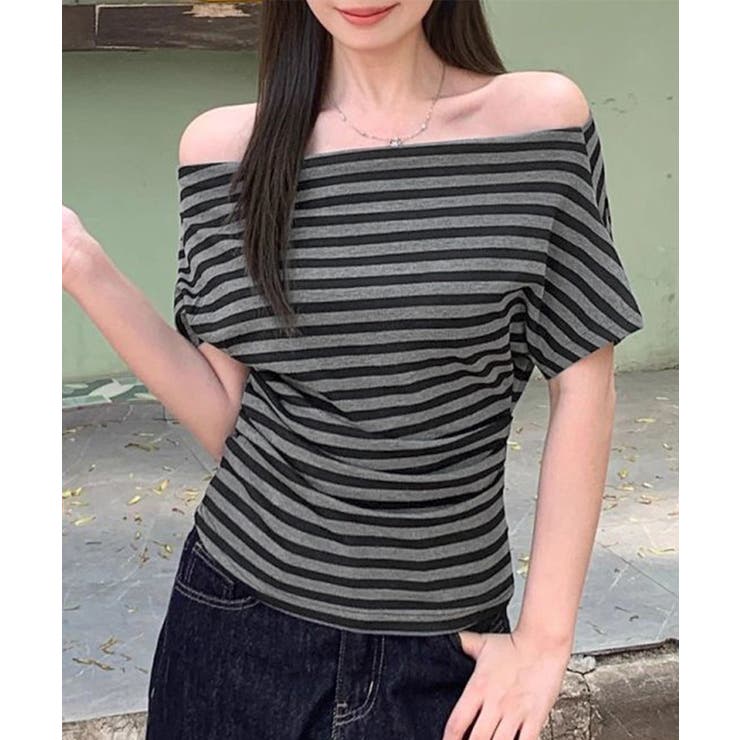 ワンショルダーtシャツ レディース ボートネック | SUNSHINE CLOSET | 詳細画像13 