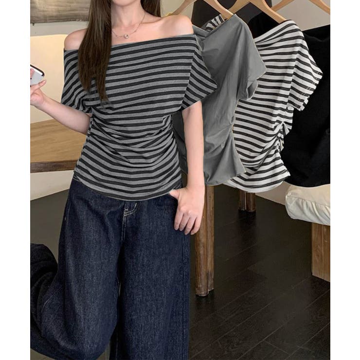ワンショルダーtシャツ レディース ボートネック | SUNSHINE CLOSET | 詳細画像15 