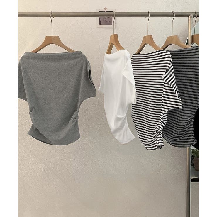 ワンショルダーtシャツ レディース ボートネック | SUNSHINE CLOSET | 詳細画像26 