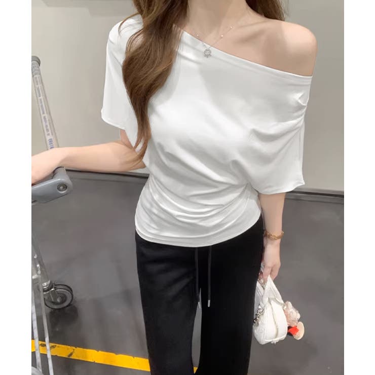 ワンショルダーtシャツ レディース ボートネック | SUNSHINE CLOSET | 詳細画像6 