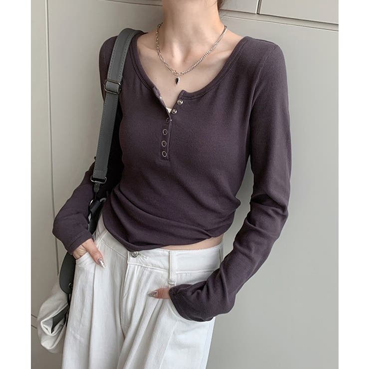 カップ付きリブニットトップス暖かインナー | SUNSHINE CLOSET | 詳細画像1 