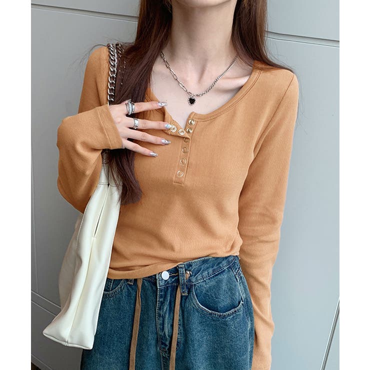 カップ付きリブニットトップス暖かインナー | SUNSHINE CLOSET | 詳細画像12 